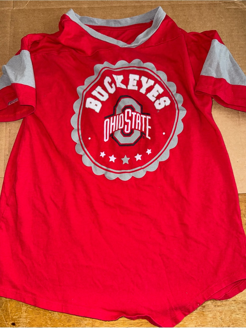 Ohio State Buckeyes OSU girls shirt sleeve shirt small 6-6X A27-2